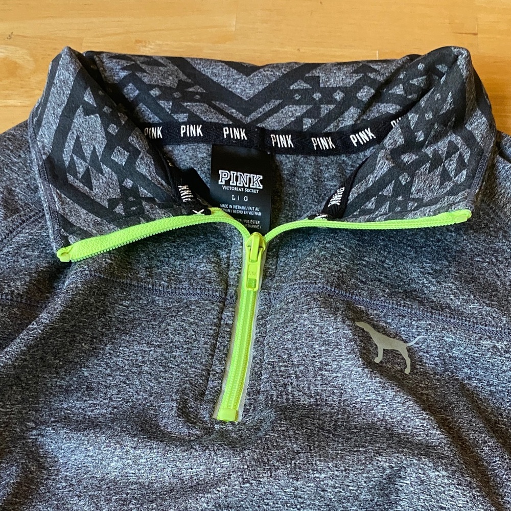 Victoria's Secret PINK Gray Quarter-Zip Pullover